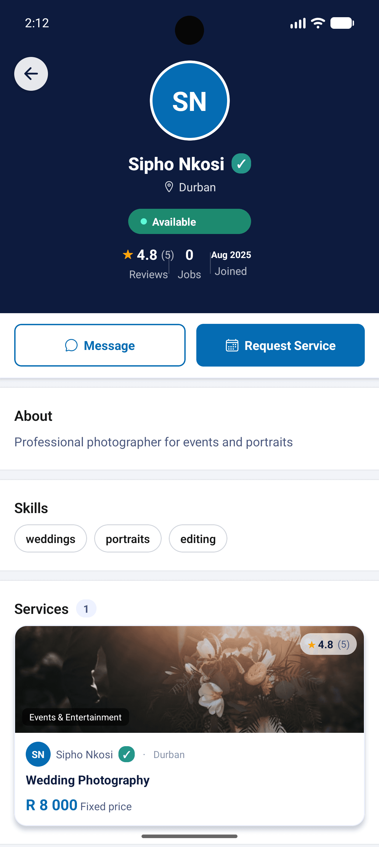 Provider profile